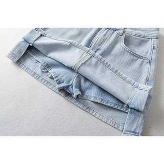 chân váy Zara made in Morocco jean cotton dày mềm không co dãn kiểu dáng mini mài cá tính