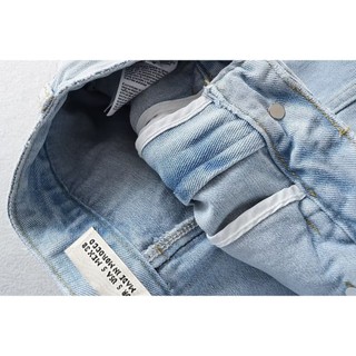 chân váy Zara made in Morocco jean cotton dày mềm không co dãn kiểu dáng mini mài cá tính