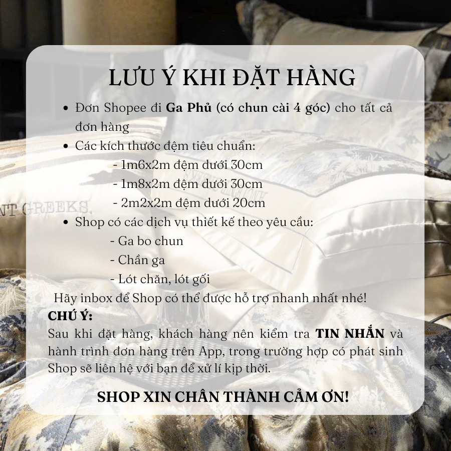 Bộ chăn ga gối gấm dệt MemMinbedding Luxury màu sắc đa dạng thiết kế thời thượng tinh tế-(TỔNG HỢP 16)