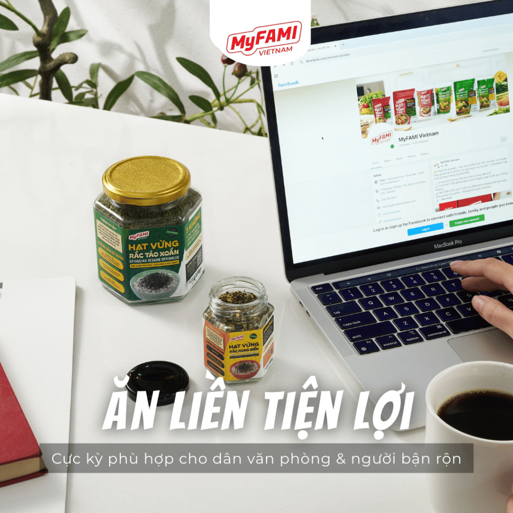 Hạt Vừng Rắc Rong Biển MyFAMI 40g - 100% Nguyên Liệu Tự Nhiên - Gia vị ăn liền tiện lợi - Thơm ngon dinh dưỡng- Tốt cho