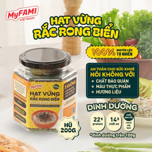 Hạt Vừng Rắc Rong Biển MyFAMI 200g - 100% Nguyên Liệu Tự Nhiên - Gia vị rắc cơm ăn liền tiện lợi - Thơm ngon dinh dưỡng-
