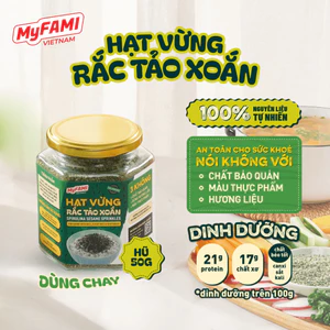 Hạt Vừng Rắc Tảo Xoắn MyFAMI 50g - 100% Nguyên Liệu Tự Nhiên - Gia vị ăn liền tiện lợi - Thơm ngon dinh dưỡng- Tốt cho s