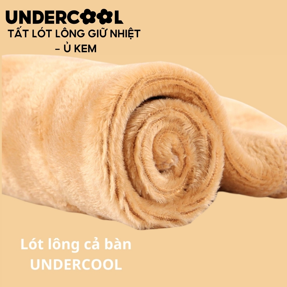 Tất giữ nhiệt lót lông màu da - ủ kem cổ cao ấm áp giữ nhiệt UNDERCOOL, siêu giữ nhiệt tránh rét đại hàn TC03