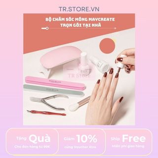 Bộ chăm sóc móng 9 món tại nhà tặng kèm 1 chai dầu dưỡng móng và 1 sơn mềm móng tẩy da chết móng tay Maycreate