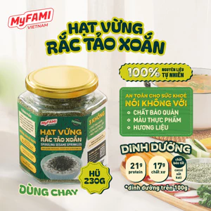 Hạt Vừng Rắc Tảo Xoắn MyFAMI 230g - 100% Nguyên Liệu Tự Nhiên - Gia vị ăn liền tiện lợi - Thơm ngon dinh dưỡng- Tốt cho