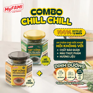 Combo Chill Chill 2 MyFAMI - Hạt Vừng Rắc Combo 2 Vị (Rong Biển & Tảo Xoắn) -TẶNG 1 COMBO SỨC KHỎE 180G- 1