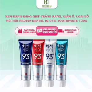 Kem Đánh Răng Giúp Trắng Răng, Giảm Ố, Loại Bỏ Mùi Hôi Median Dental IQ 93% Toothpaste 120g
