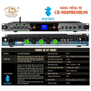 Máy Nâng Tiếng TD ACOUSTIC CB-900PREMIUM Xử Lý Âm Thanh Bass Trelb Mượt Mà, Giúp Dàn Karaoke Hay Hơn