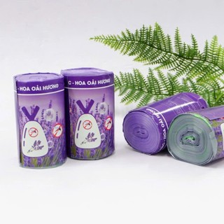 [Mùi oải hương] Cuộn 50 túi đựng rác có dây rút hương Lavender, tác dụng xua đuổi côn trùng - tiện dụng, hiệu quả