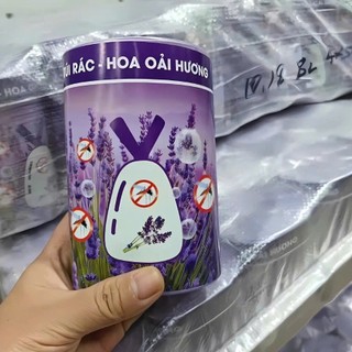 [Mùi oải hương] Cuộn 50 túi đựng rác có dây rút hương Lavender, tác dụng xua đuổi côn trùng - tiện dụng, hiệu quả