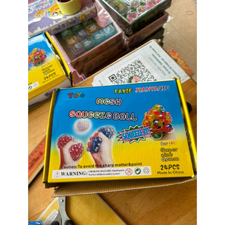 khay 24 quả slime bóp đồ chơi