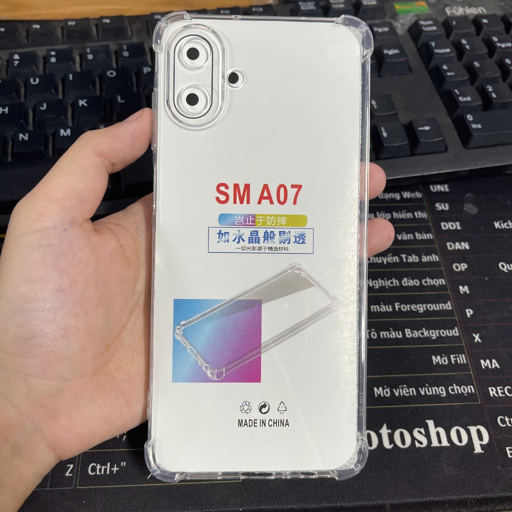 Ốp lưng samsung A07 silicon dẻo trong suốt bảo vệ cam điện thoại Vỏ bao đt ss bibi