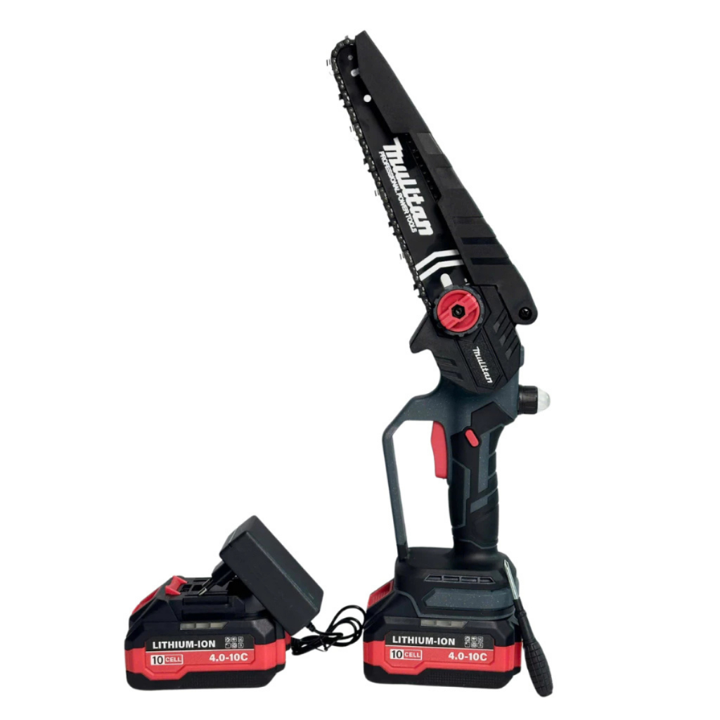 Máy Cưa Xích Pin MULITAN M21V-CX8 Động Cơ Không Chổi Than Lam Xích 8inch Dùng Chân Pin Phổ Thông M21
