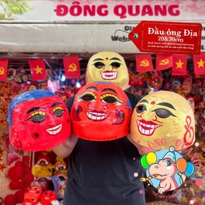 Đầu Mặt Nạ Ông Địa Hoá Trang Trung Thu, Tết, Khai Trương (10-20-30cm)