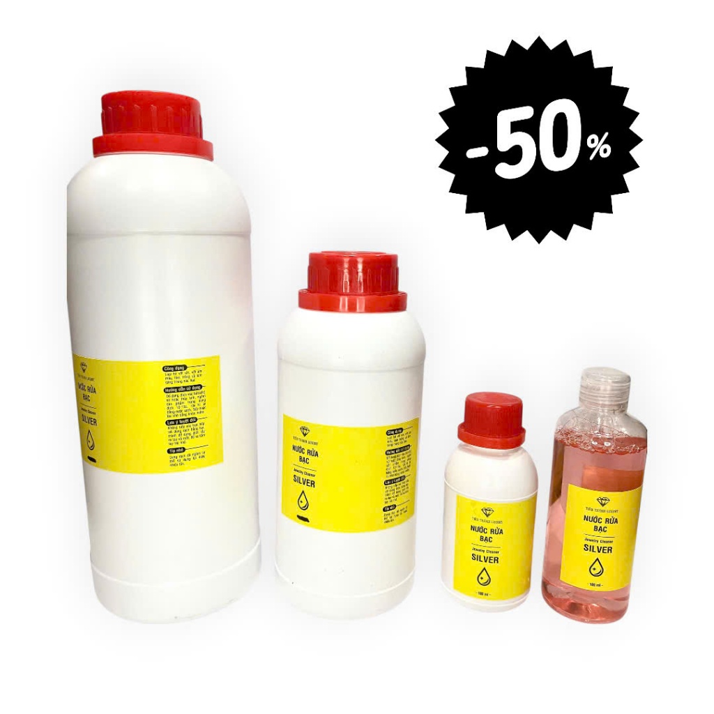 96 chai nước rửa bạc trang sức 50ml TTL