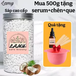 Hũ 500g sáp wax lông sữa dừa cao cấp coconut sạch đa vùng lông tay nách