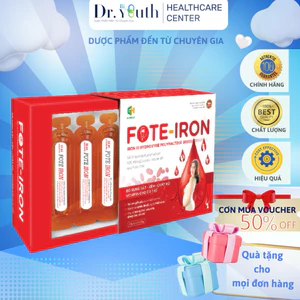 Ống uống Sắt Dễ Chuyển Hóa FOTE-IRON IRON III BỔ SUNG SẮT – KẼM – CHẤT XƠ – VITAMIN CHO CƠ THỂ
