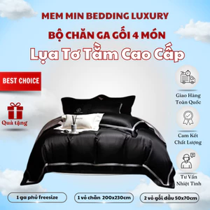 Bộ Chăn Ga Gối Lụa Tơ Tằm Cao Cấp Mềm Mại Sang Trọng Đẳng Cấp - MemMinbedding Luxury