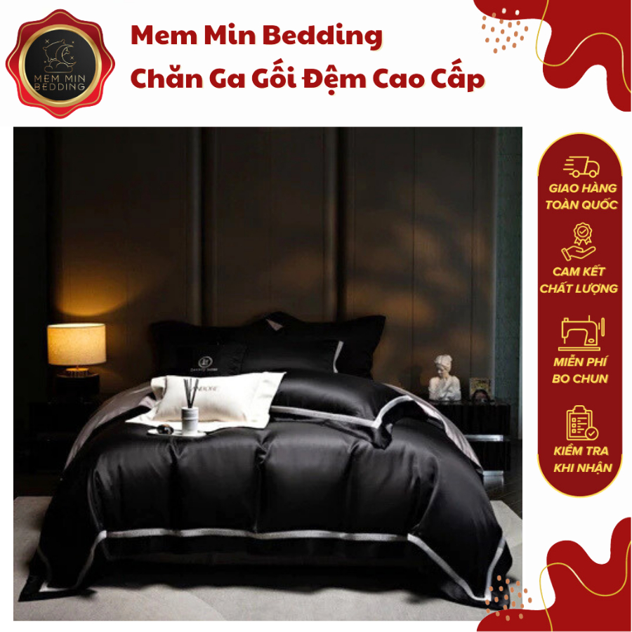 (L4768)Bộ Chăn Ga Gối Lụa Tơ Tằm Cao Cấp Mềm Mại Sang Trọng Đẳng Cấp - MemMinbedding Luxury