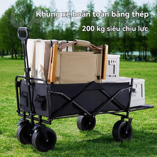 xe đẩy cắm trại ngoài trời Bàn cắm trại gấp gọn, bàn cắm trại Du Lịch Cắm Trại  Xe Kéo Đẩy Đồ sức chứa lên đến 150kg