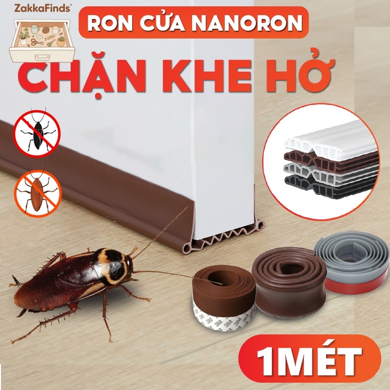Ron chặn khe cửa Silicon 1M - Thanh chắn cửa phòng chắn gió chắn bụi, ngăn thoát hơi lạnh điều hòa