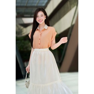 Áo Sơ Mi Nữ Cổ Đức Vai Chờm LAMER O61H25H023