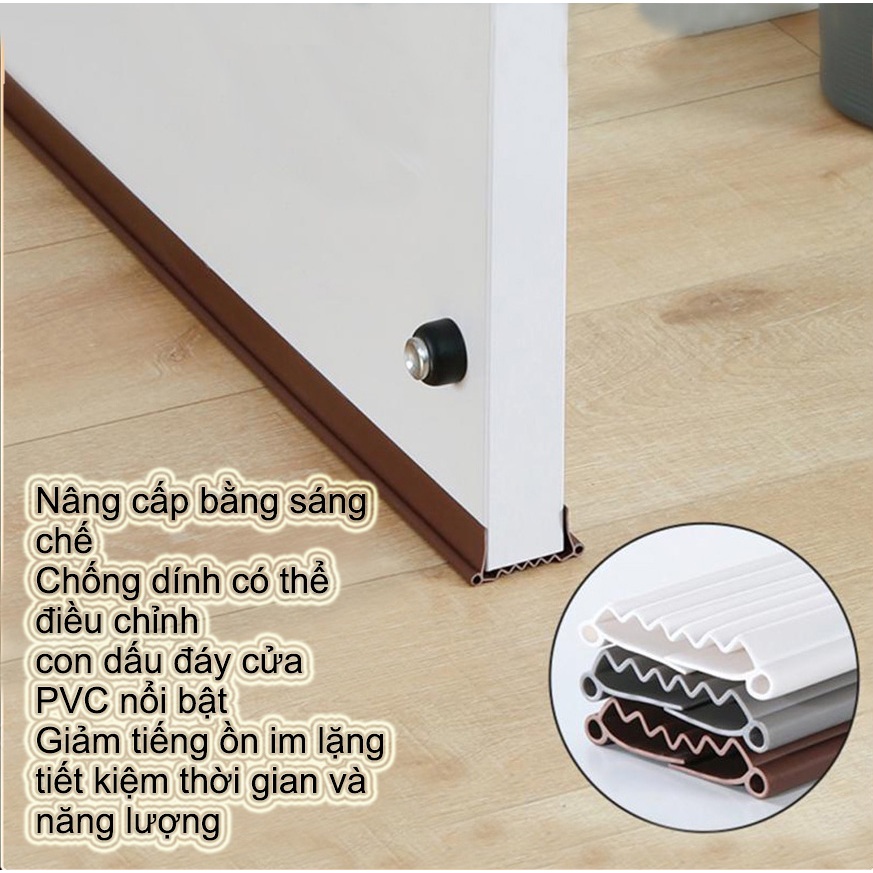 Ron chặn khe cửa Silicon 1M - Thanh chắn cửa phòng chắn gió chắn bụi, ngăn thoát hơi lạnh điều hòa