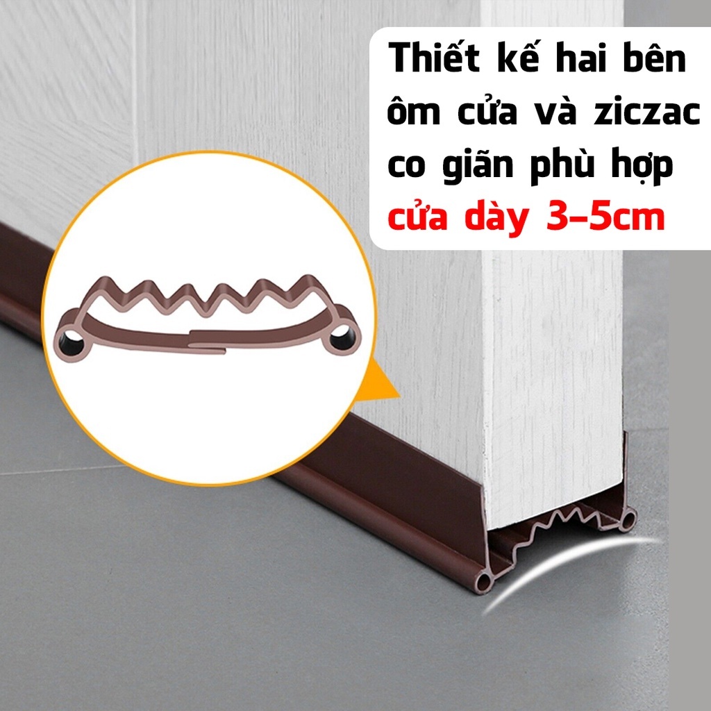 Ron chặn khe cửa Silicon 1M - Thanh chắn cửa phòng chắn gió chắn bụi, ngăn thoát hơi lạnh điều hòa