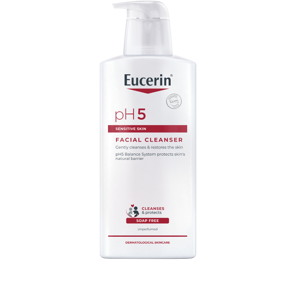 [KOL x Eucerin] Sữa rửa mặt không gây kích ứng cho da nhạy cảm Eucerin pH5 Facial Cleanser 400ml