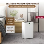 Máy hút ẩm dân dụng 18 Lít/ ngày phòng 20-40m2 FUJIHOME DH18W-HEPA, kèm lọc không khí HEPA, kết nối Wifi diệt khuẩn UV — ảnh 2