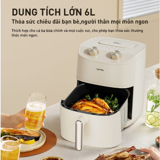 Nồi chiên không dầu 6L Joyoung JAF-612, Công suất 1700W, Điều khiển núm xoay, BH 24 tháng
