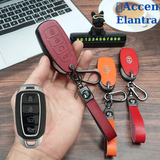 Bao Da Chìa Khóa Hyundai Accent,Bọc hìa khóa Hyundai Accent 2022-2024,ốp da chìa khóa hyundai Elantra 2023-2024(HC4)