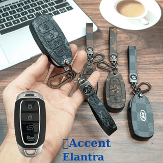 Bao Da Chìa Khóa Hyundai Accent,Bọc hìa khóa Hyundai Accent 2022-2024,ốp da chìa khóa hyundai Elantra 2023-2024(HC4)