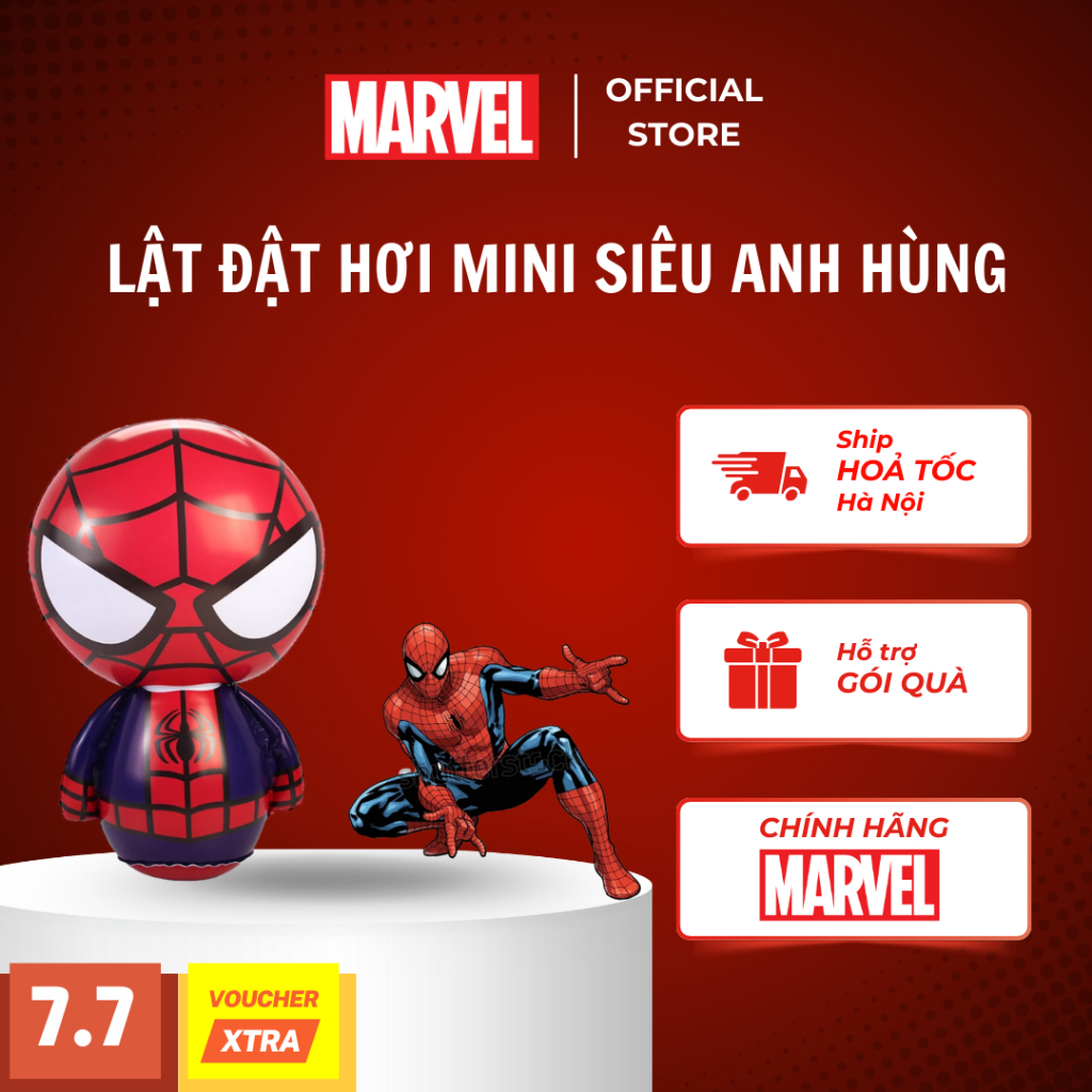 Đồ Chơi Lật Đật Marvel Avengers Mesuca Chính Hãng Mô Hình Bơm Hơi Spider-Man Cho Bé