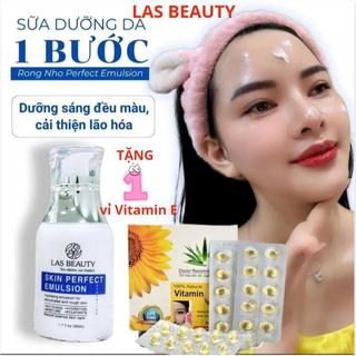 (Tặng 2  mặ nạ)  Sữa dưỡng Rong Nho Nhật Bản Las Beauty truyền trắng dưỡng da căng bóng Skin Perfect Emulsion 50ml