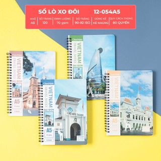 Sổ Lò Xo Van Gogh 100GSM Chấm Dotgrid A5/B5, Sổ Tay Ghi Chép 160 Trang Viết Calligraphy Không Bị Thấm