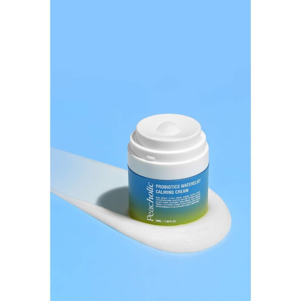 M45_[KÈM QUÀ] Kem đêm dưỡng ẩm phục hồi lợi khuẩn ngải cứu Peacholic Waterlief Calming Cream