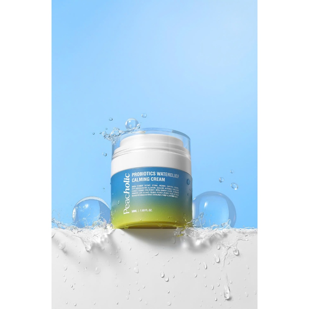 M45_[KÈM QUÀ] Kem đêm dưỡng ẩm phục hồi lợi khuẩn ngải cứu Peacholic Waterlief Calming Cream