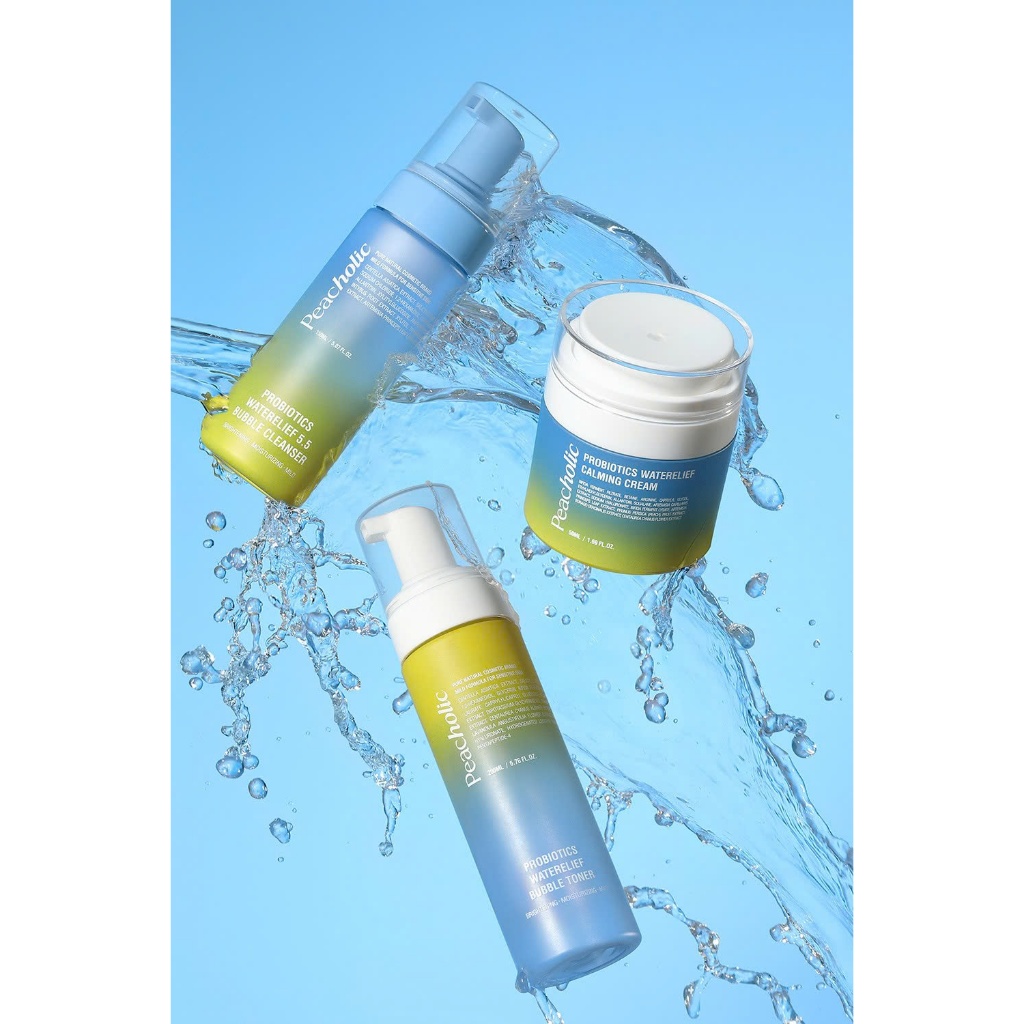M45_ Kem đêm dưỡng ẩm phục hồi lợi khuẩn ngải cứu Peacholic Waterlief Calming Cream 50ml (BAO BÌ MỚI)