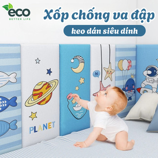 Tấm Xốp Dán Tường Chống Va Đập Cho Bé, Miếng Đệm Bảo Vệ An Toàn, Keo Dán Siêu Dính Không Hại Tường