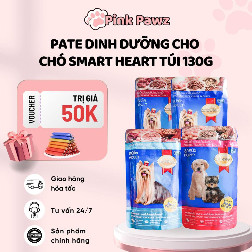 Pate Cho Chó Trưởng Thành SmartHeart Adult 130g – Bổ Sung Dinh Dưỡng ...