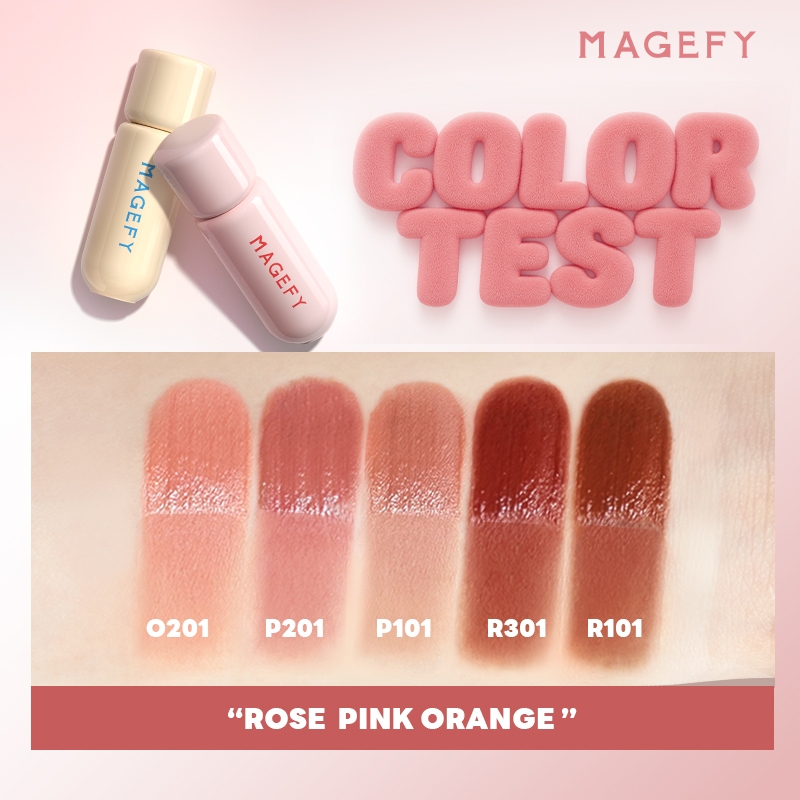 Mousse Môi Nhung, MAGEFY, Siêu Sắc Tố, Lớp Hoàn Thiện Lì Không Trọng Lượng L04