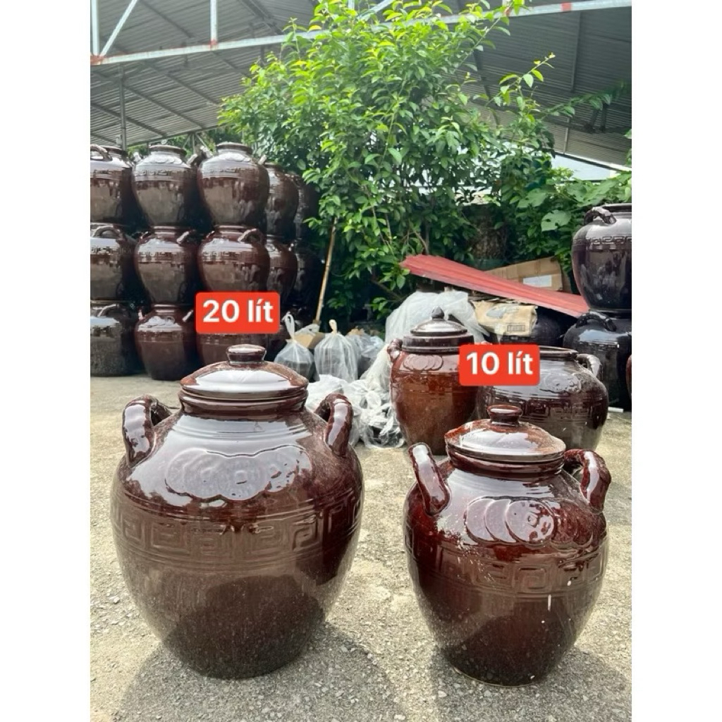 Chum Sành Ngâm Rượu Tráng Men Bóng Bát Tràng Cao Cấp