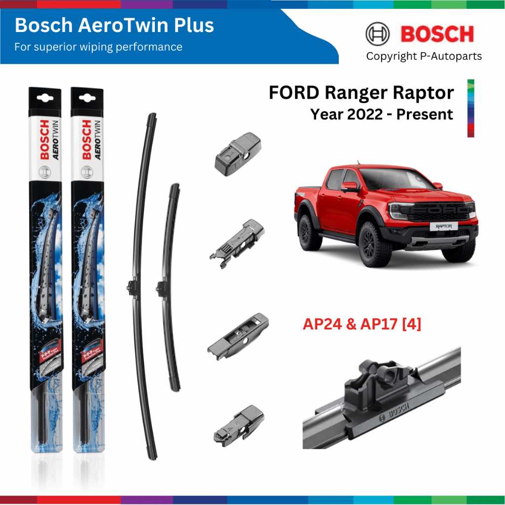Bộ gạt mưa BOSCH AeroTwin Plus xe FORD Ranger Raptor đời 2022 đến nay ...