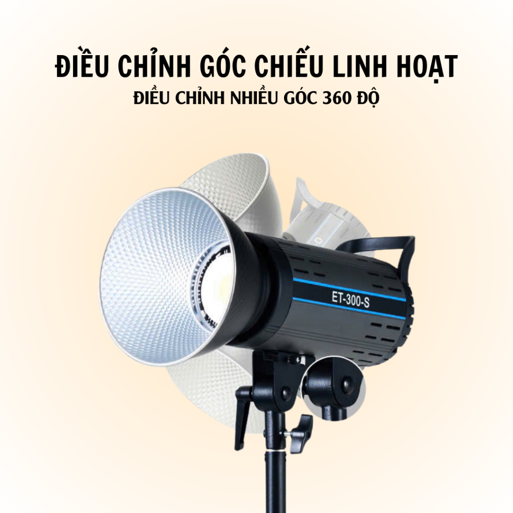 Đèn livestream cao cấp ET300S V2 2026 Chân 2M8 Trợ Sáng Livetream, Chụp Ảnh Studio-Phân Phối ZSYB Việt Nam