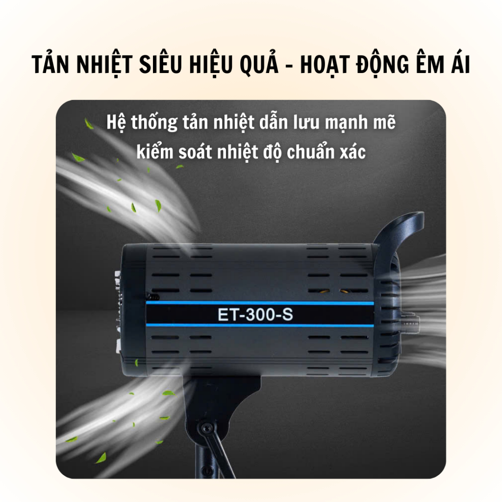 Đèn livestream cao cấp ET300S V2 2026 Chân 2M8 Trợ Sáng Livetream, Chụp Ảnh Studio-Phân Phối ZSYB Việt Nam