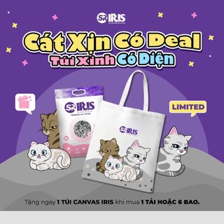 [Hỏa Tốc] Mua 6 túi tặng 1 túi canvas _Cát đất sét than hoạt tính IRIS cho mèo - Túi 3,5kg