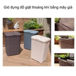 Giỏ đồ giặt 60L đa năng với nắp đậy chắc chắn, lý tưởng để đựng quần áo và đồ dùng gia đình hàng ngày.1 — ảnh 8