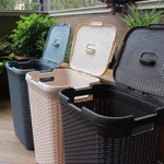 Giỏ đồ giặt 60L đa năng với nắp đậy chắc chắn, lý tưởng để đựng quần áo và đồ dùng gia đình hàng ngày.1 — ảnh 1
