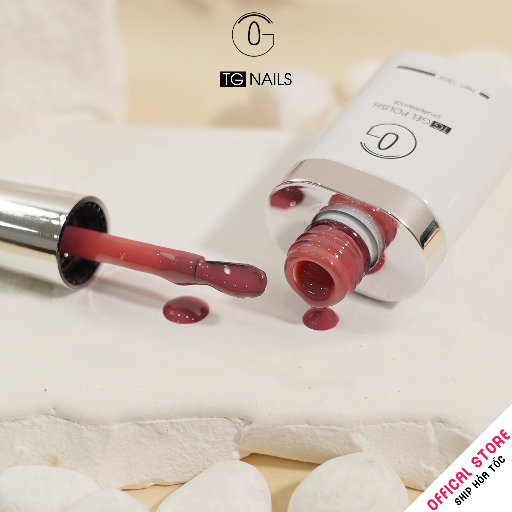Sơn gel thạch đục TG chọn lẻ phong cách hàn nhẹ nhàng cọ tròn bóng mướt dễ kéo chai 10g